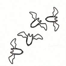 10pcs Bat-Shaped Black Metal Paper Clips, Halloween Gift, Office Document Organizer, Test Paper Clip, Bookmark, Folder Clip, Bat Theme Clips, Suitable For Office, School, Party Decoration, Cute Bat Paper Clips - 1 Set - View 9