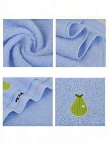 6pcs Small Towels, Multiple Colors Available, Pure Cotton Embroidered Fruit Pattern, Colorful Solid Color Towels, Randomly Shipped, Suitable For Facial Cleansing, Hand Washing, Home Use (Unisex), Highly Absorbent, Quick Drying, Non-Fading, Suitable For All Seasons, Suitable For Bathroom, School, Kitchen, Holiday Gifts, Travel And Other Scenarios - Mixed Colors - View 10