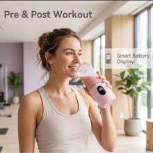 USB Rechargeable Portable Blender With 16 Stainless Steel Blades - 500ml Capacity, Powerful Motor, Travel Lid And Detachable Design, Suitable For Smoothies, Milkshakes, Ice Cream, Home, Kitchen, Gym - Compact And Lightweight, Smoothie Dedicated Blender, Built-In 1500mAh Rechargeable Battery - Multicolor - View 10