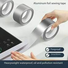 1pc Heavy Duty Aluminum Foil Tape High Temperature Resistant Waterproof Oil Proof Strong Adhesive Tape For Kitchen Stove Pipe Sealing - View 9