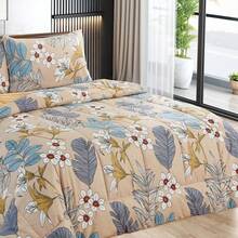 Edredón Matrimonial de Lujo Doble Vista Piel de Ángel, Suave y Acolchado, Incluye Edredón Relleno, 2 Fundas de Almohada, Sábana Superior y Sábana Ajustable (5 Piezas en Total) - Mostaza Amarilla - Ver 5