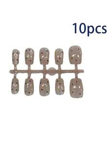 10pcs Colorful Polka Dot Press-On Nails, Minimalist Short Oval False Nails Manicure Set, Suitable For Daily Wear - Multicolor - View 4