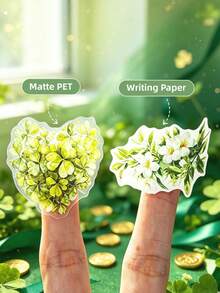 DanSoul 20 Sheets Large St. Patrick's Day Theme Sticker Book, Adult Use, Pre-Cut Dual Material Waterproof Matte PET, Scrapbooking Supplies, Aesthetic Sticker Set, Suitable For Journal Planner DIY Party Art Supplies - Journaling Stickers - View 6