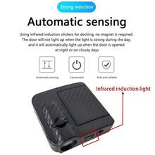 2Pcs Angel Wing Car Ambient Light, Give Your Car Wings, Install And Use Immediately Car Door Projection Light, Angel Wing Love Magic Array Smart Sensor Light, No Wiring Required, Welcome Light When Opening The Door - A - View 2