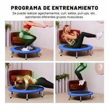 Trampolín brincolin para ejercicio aeróbico fitness color negro - Azul - Ver 6