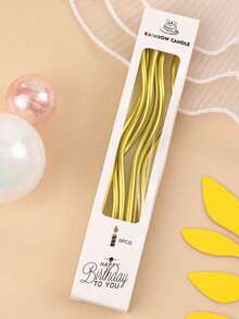 6/18/36 Pcs Curved Birthday Candles, 6 Pcs/Box, Curved Birthday Candles, Cake Decoration, Party Supplies - Multicolor - View 4