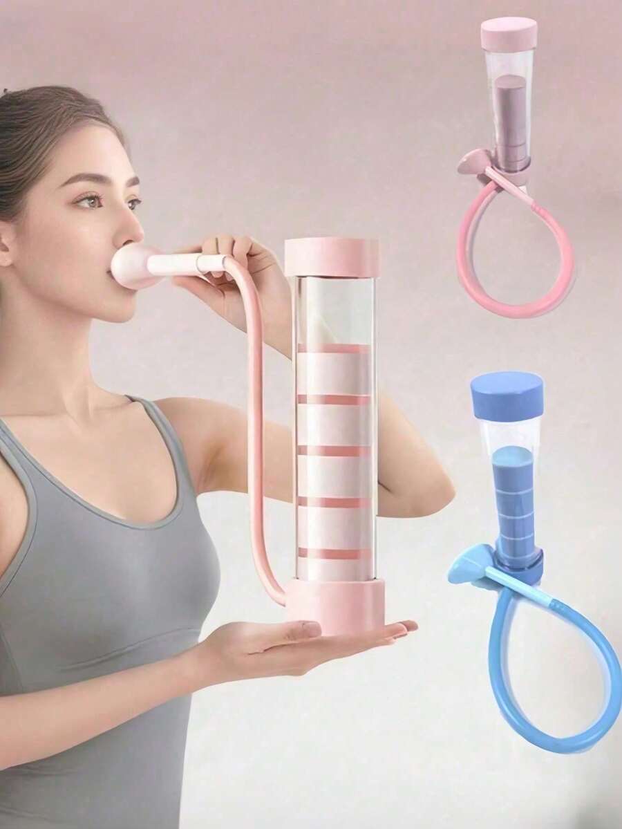 Portable Breathing Dumbbell (Facial & Abdominal Muscle Training), Adjustable Resistance - Abdominal Breathing Trainer, Lung Exerciser, Core, Abdominal & Pelvic Floor Muscle Workout Equipment, For A More Defined Face - Multicolor - View 1