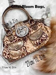 Classic Monogram Canvas Tote Bag Square Double Handle Handbag With Detachable Sling, Designer Fashion Bag, For Women, Chic Purse For Daily Use Commute - Gold - View 5