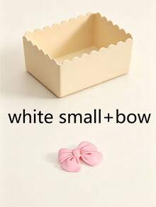 Bowknot Storage Box, Vanity Makeup Organizer, Bathroom Countertop Storage Box, Desk Office Supplies Organizer - Multicolor - View 13