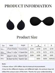 1pc Invisible Spaghetti Strap Round Cup Support Adhesive Bra With Adjustable Shoulder Straps, Suitable For Camisoles And Backless Dresses - Multicolor - View 6