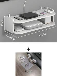 1 cái giá treo tường đựng router và WiFi, giá đỡ hộp TV, kệ lưu trữ treo tường 2 tầng - giá quản lý dây cáp cho modem, hộp TV và phụ kiện TV, thiết kế lưu trữ trang trí tiết kiệm không gian - Nhiều màu - Xem 11