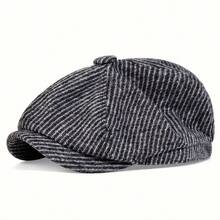 1pc Men's Herringbone Newsboy Cap, Outdoor Casual Hat Suitable For Spring And Autumn Travel, Beach Party - Multicolor - View 14