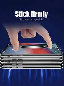 Magnetic Car Phone Holder, Aluminum Alloy Mini Bar Dashboard Magnetic Phone Mount, Strong Adsorption Universal Phone Bracket - A - View 4