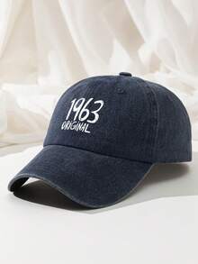 1pc Vintage 1963 Original Hat | Retro Washed Polyester Printed Dad Cap | Humorous Birthday Milestone Gift For Dad, Born In 1963 Keepsake Hat - A - View 13