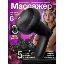 ZM Health Rechargeable Electric Massager Portable Handheld Body Massager, Multi‑Speed Vibration Relief Muscle Soreness For Neck Shoulder Back Waist Home Fitness Use - Multicolor - View 4