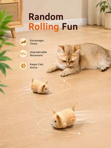 Automatic Cat Toy For Indoor Cats, Electric Moving Mouse Toy With Random Path And Fun Sounds, Interactive Chase Toy For Kittens And Adult Cats, Indoor Exercise And Play - Multicolor - View 7