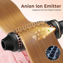UKLISS 32mm Hot Air Brush, Multi-Function Curling Brush, Hot Air Brush For Voluminous Roots And Natural Curls, Dual Voltage Design, Ideal For Travel (Black/Pink) - View 6