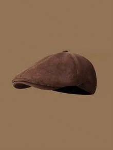 1pc Men's Vintage Plaid Wool Newsboy Cap, Fashion Artistic Painter Forward Cap, Suitable For Daily Street Wear - Suede Baseball Cap - View 9