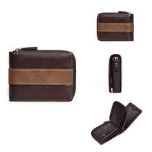 New PU Wallet For Men Baellerry Short Vintage Multi-Slot Coin Purse With Zipper Wallet - Multicolor - View 12