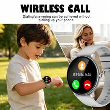 NcmRyu New Kids Smart Watch With Multiple Sports Modes, Pedometer And Activity Tracking, Wireless Calling Function, Answer/Make Calls, Receive SMS Notifications, Play Music, Customizable Wallpaper, Silicone Strap, Suitable For Kids To Wear In Classroom Or Playground - Multicolor - View 4