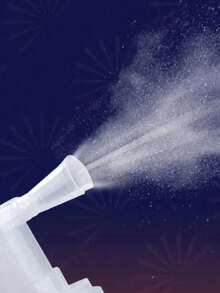 2/1pc 14ml Body Powder Dispenser Bottle, Press-Type Leak-Proof Plastic Container - Clear - View 3