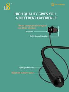 D8Wireless Neckband Headphones | Superior Stereo Sound With Balanced Armature, Built-In Microphone |In-Ear Wireless Earbuds With Mic For Calls & Music | BT5.3Stable Connection, Compatible With IP &Android | Ideal For Work, Gym Running & Daily Commute - View 8