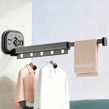 Suction Cup Clothes Drying Rack, Foldable And Extendable, Laundry Room Storage, Home Essential - Multicolor - View 13