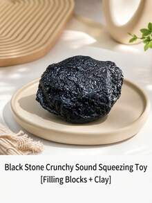 1pc Rock Squishy Stress Ball, Crunchy Sound Soft Squeeze Toy With Building Block Texture, Slow Rebound Fidget Toy For Kids & Adults - Multicolor - View 4