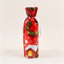 2pcs/5pcs/10pcs Multi-Color Multi-Style Drawstring Christmas Gift Bags, 3D Drawstring Bags, Extra Large Christmas Gift Packaging Bags, Wine Bottle Packaging Decorative Bags - Multiple Styles - View 5