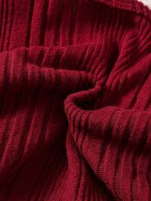 Girls' Spring/Autumn New Christmas Fashion Casual Long Sleeve Dress - Burgundy - View 8