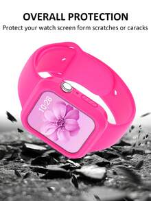 Silicone Strap + Case - Hot Pink