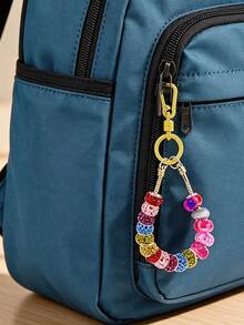 32PCS Dopamine Color Keychain Set With Random Color Keychains, Snake Chain, Random Color Large Hole Beads, DIY Keychains For Backpack Charms, Wedding And Holiday Gifts - Keychain Accessory Kit - View 7