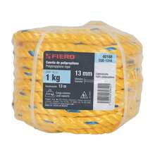 13 Mm (1/2") Yellow Polypropylene Rope, 13m Roll, Fiero CUE-131M - A - View 2