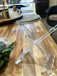 X-Shaped Clear Acrylic Display Stand, Multi-Functional Easel Holder, Suitable For Plates, Photo Frames, Vinyl Records, Artwork, Decorative Souvenirs - Clear - View 5