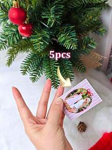 1/3/5PCS Custom Photo Fridge Magnet, Personalized Picture 6 Style Refrigerator Magnet With Bow Striped Frame, Customized Photo Magnets For Home Decor Gift,Christmas Keepsake Photo Magnet Gift For Friends Family,Holiday Gift For Family,Home Decor - Multi-color - View 19