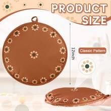 12 Inch Tortilla Warmer Bag, Reusable Insulated, Floral Pattern Microwave Heat-Resistant Fabric Bag, Suitable For Tortillas, Tacos, Naan And Pizza Rolls, Perfect For Game Day, Halloween, Christmas Party - Multicolor - View 8