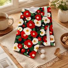 Sampul Buku Motif Kamelia Retro yang Berani, Pelindung Buku Kain Tahan Abrasi yang Kokoh, Casing Notebook yang Menarik untuk Buku Harian A5 A6 & Buku Bersampul Tipis - Set - View 10