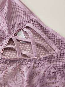 6PCS Plus Size Women's Sexy Lace Hollow Design Panties For Halloween And Christmas - Multicolor - View 4