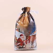 2pcs/5pcs/10pcs Multi-Color Multi-Style Drawstring Christmas Gift Bags, 3D Drawstring Bags, Extra Large Christmas Gift Packaging Bags, Wine Bottle Packaging Decorative Bags - Multiple Styles - View 9