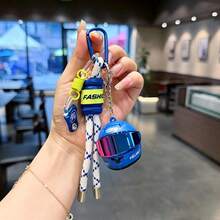 Creative Colorful Motorcycle Helmet Keychain Couple Style Bag Charm Relaxing Motorcycle Helmet Phone Lanyard Car Key Chain Gift - Multicolor - View 13