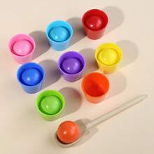 1 Set Children's Bear Feeding Tabletop Game, Chopsticks & Spoon Ball-Clamping Practice, Color Recognition Montessori Educational Toy, Baby Brain Development Desktop Toy - Multicolor - View 4