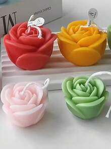 A Large, Medium, And Small Rose Scented Candle Silicone Mold - A-White - View 5