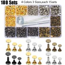 480/360/180pcs Leather Rivets, Leather Rivet Set, 4 Colors 3 Sizes Leather Rivets And Buttons, Suitable For Leather Craft, Clothing, Shoes, Boots, Bags, Decoration - Multicolor - View 13