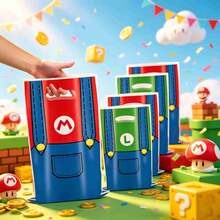 SUPER MARIO BROS. 1set/10pcs Popular Theme Gift Bag! Creative Strap Shape, Party Gifts Preferred, Suitable For All Kinds Of Festival Gifts, Atmosphere Feeling Full, Suitable For Both Storage And Packaging. (Stochastic Style) - Multicolor - View 2