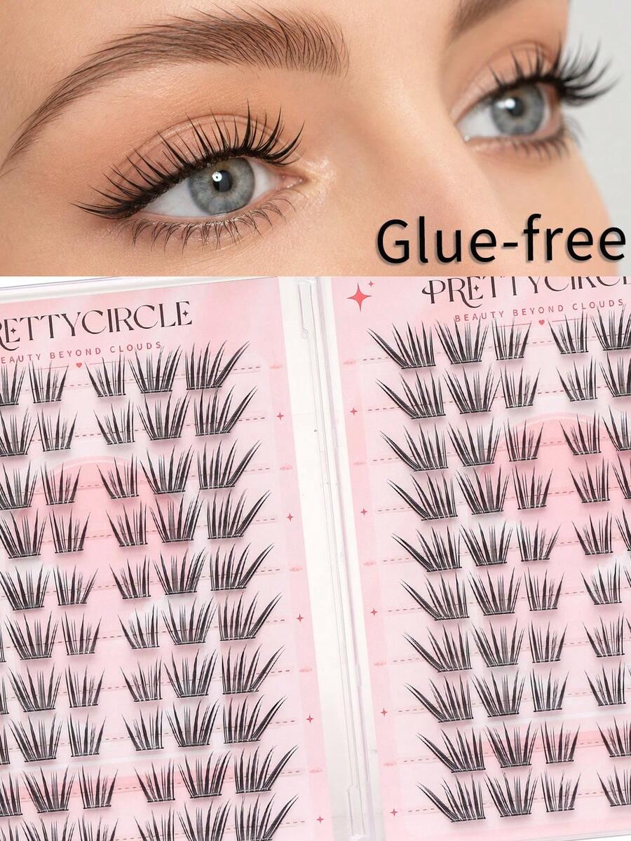 Glue-Free 20-Cluster Reusable Segmented False Eyelashes, High Volume False Eyelashes, Beginner-Friendly, Lightweight And Delicate False Eyelashes, Create Natural And Defined Eyelash Effect, Soft Design Fitting Eye Shape, Excellent Comfort - C - View 1