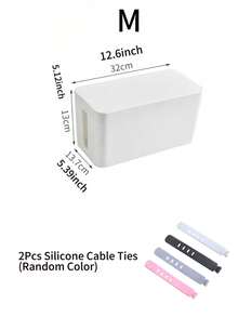 Large Cable Management Box, Hides Power Sockets And Desk Cables - TV/Phone/Computer Cable Organizer Box, Suitable For Home/Office - Multicolor - View 22