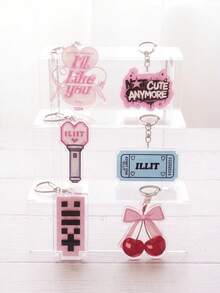 1/6pcs Cute Cartoon Ill-It Acrylic Keychain, K-Pop Friendship Bag Charm, Tour Merchandise, Concert Essential, Tour Must-Have, Fan Support Item, Fan Freebies, Perfect Decoration For Concert Bag, Perfect Gift For Fans, Party Favor, Phone Accessory, Bag Charm, Key Organizer - Multicolor - View 5