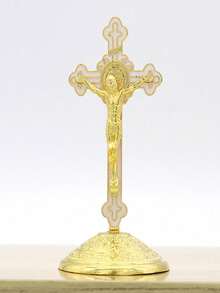 1pc RORPOIR Statue Of Jesus Carrying The Cross, Christian Decor Religious Crucifixion Sculpture For Home & Catholic - Multicolor - View 23
