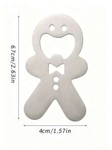 Gingerbread Man Bottle Opener Set - Perfect For Beer, Soda, Kitchen Use And Holiday Decor (New Year Gift), Party Essential, Holiday Design, Fashion Design, Great For Bar Owners - View 2