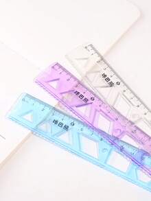 4-Piece Drawing Ruler Set, Creative Bendable Rulers, Handy Tools For Measuring Everyday Items, Must-Have Stationery For Studying, A Gift For Friends DIY School Supplies - Sets - View 7